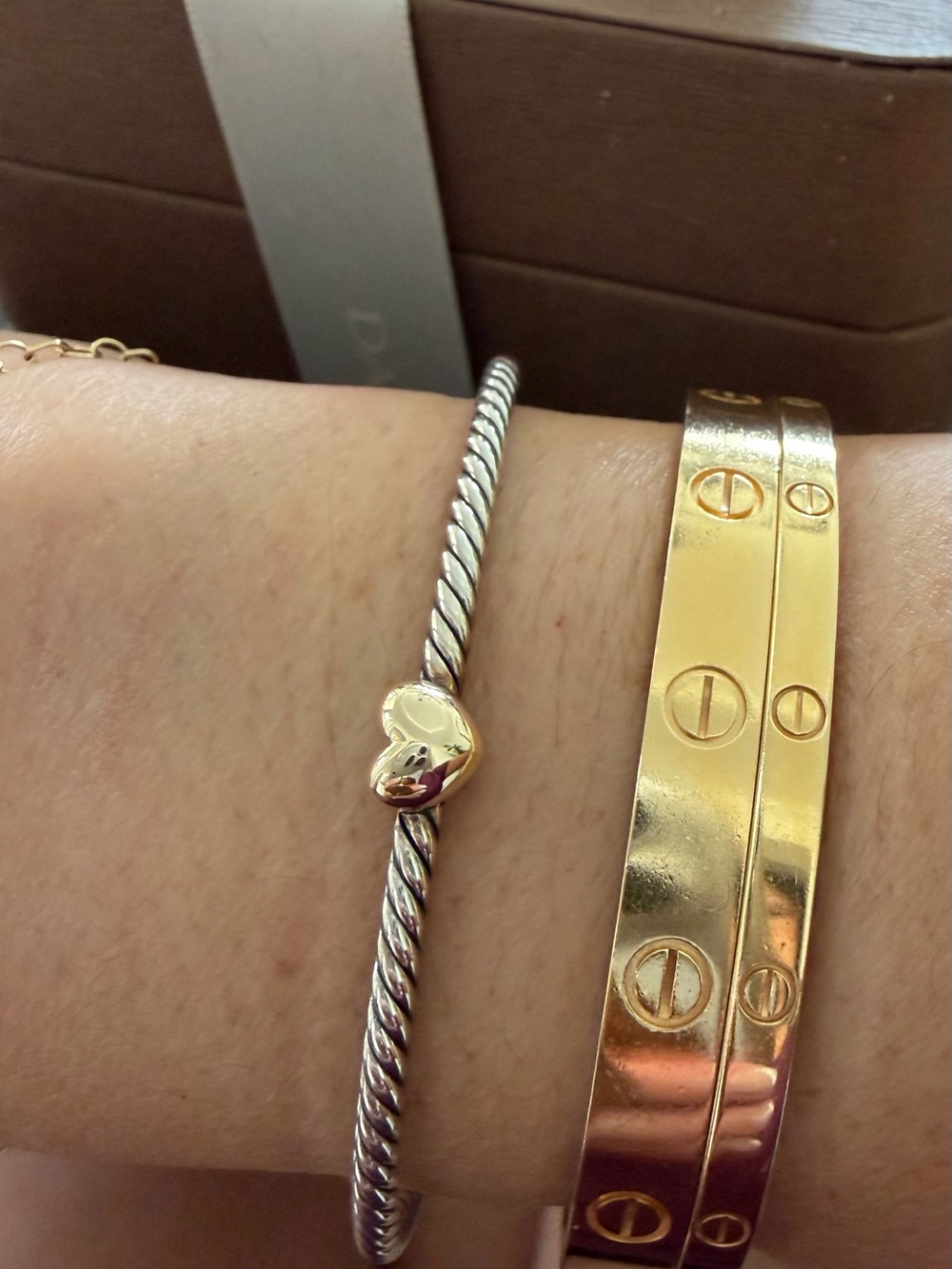Authentic David Yurman MICRO CABLE FLEX HEART STATION BRACELET - Picture 4 of 5